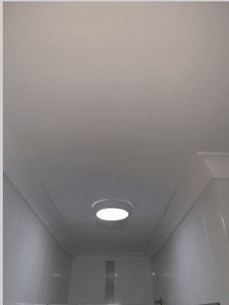 Clean bathroom ceiling after professional mould removal in London