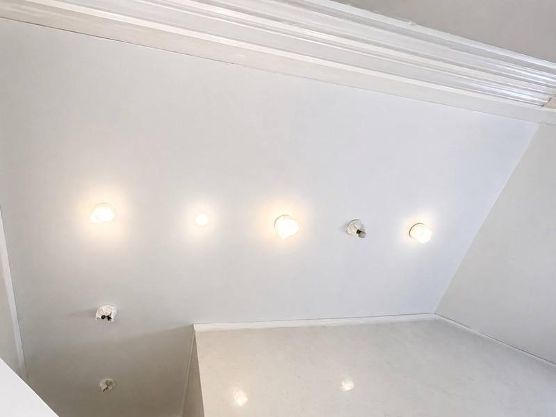 Hotel guest-room ceiling after professional mould remediation by ZeroMould — London